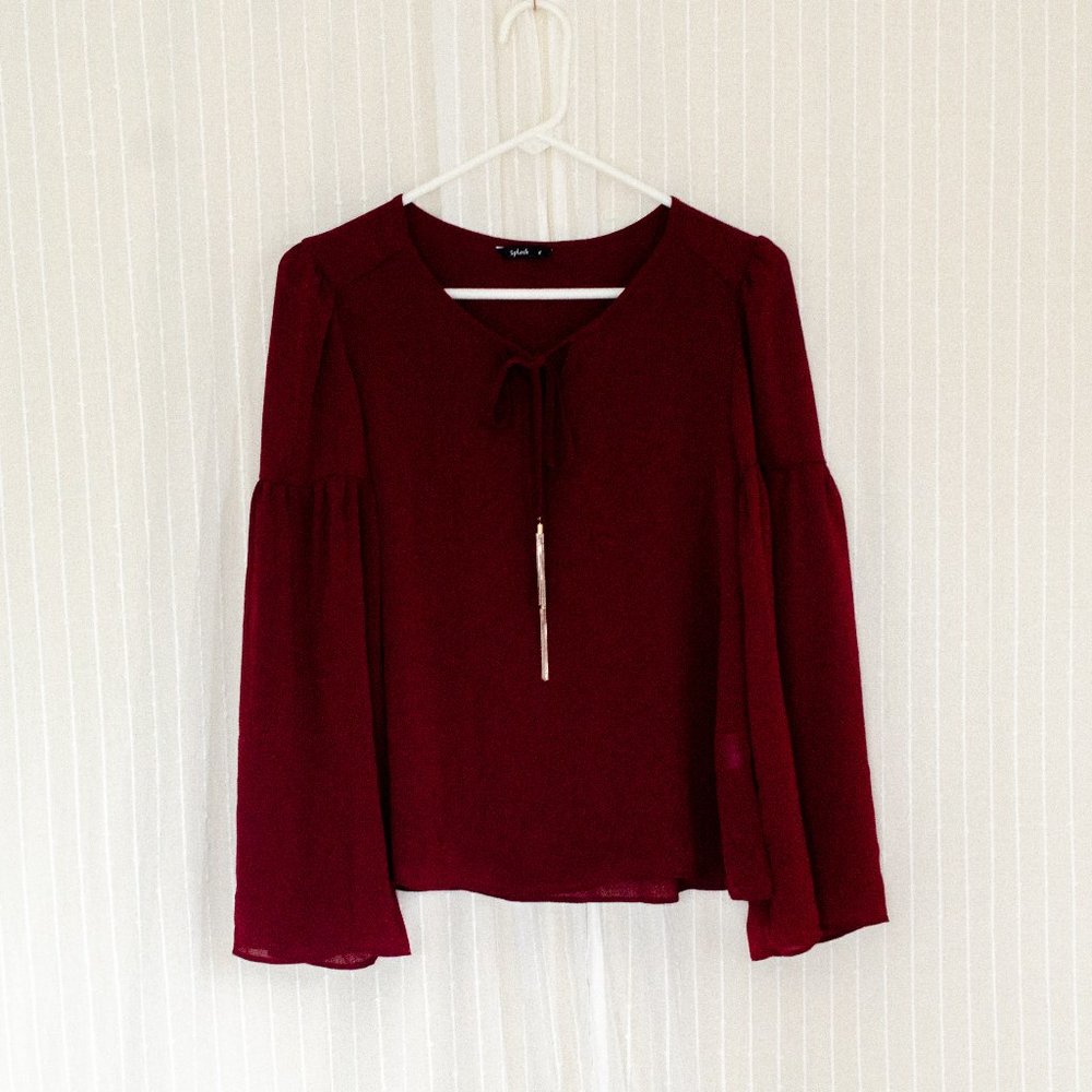 Splash Burgundy Boho Tunic